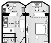 1-комн, 36.8 кв м, этаж 6/9 Улица Лазо д. 9