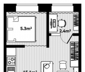 -комн, 31.44 кв м, этаж 6/22 ул. Соснина д. 1-9