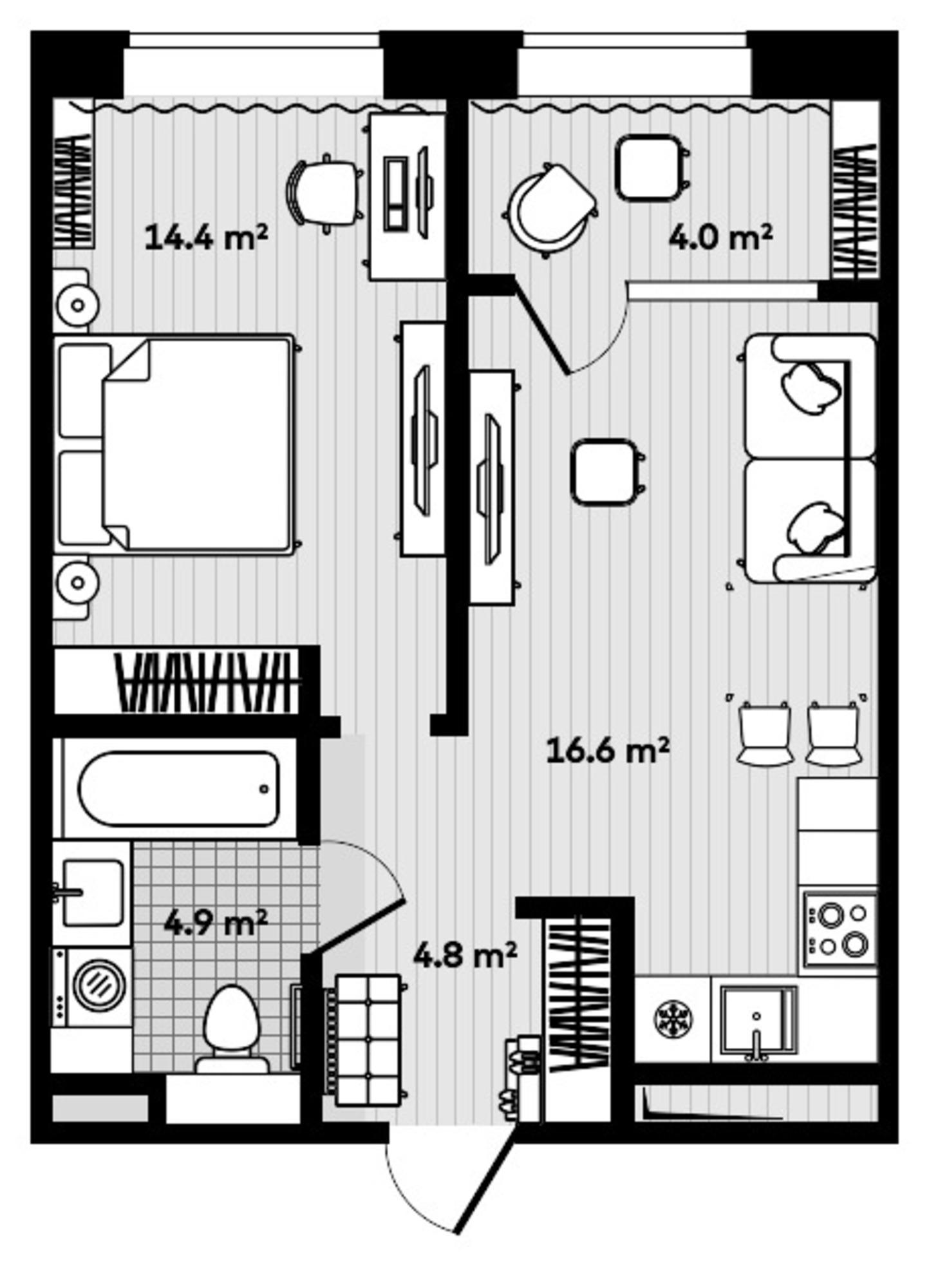 Купить квартиру за 6 203 290 рублей на ул. Соснина д. 1-9