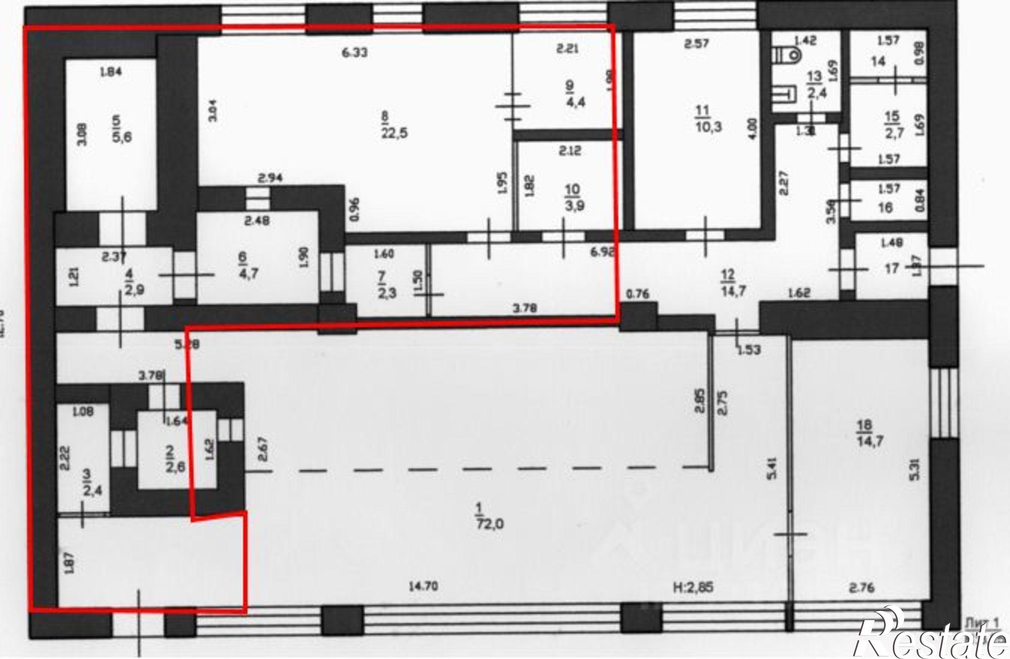Купить офис, помещение под офис за 42 297 рублей на ул Ленинская, 86