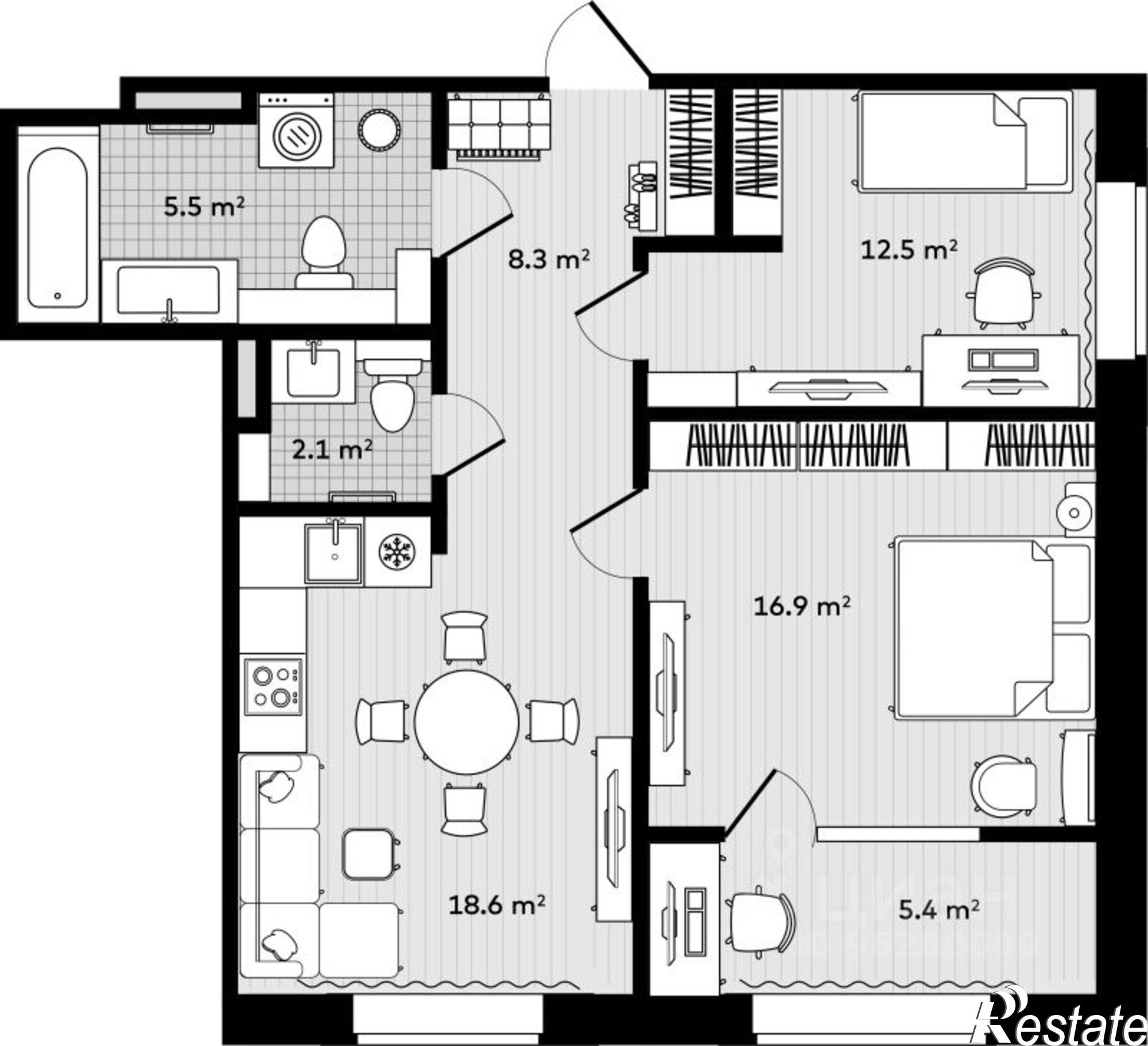 Купить квартиру за 9 527 370 рублей на улица Соснина, 1/1