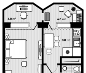 1-комн, 36.8 кв м, этаж 4/9 Улица Лазо д. 9