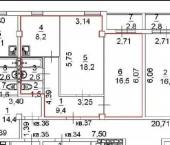 2-комн, 56кв м, этаж 4/6 улица Маяковского, 12А