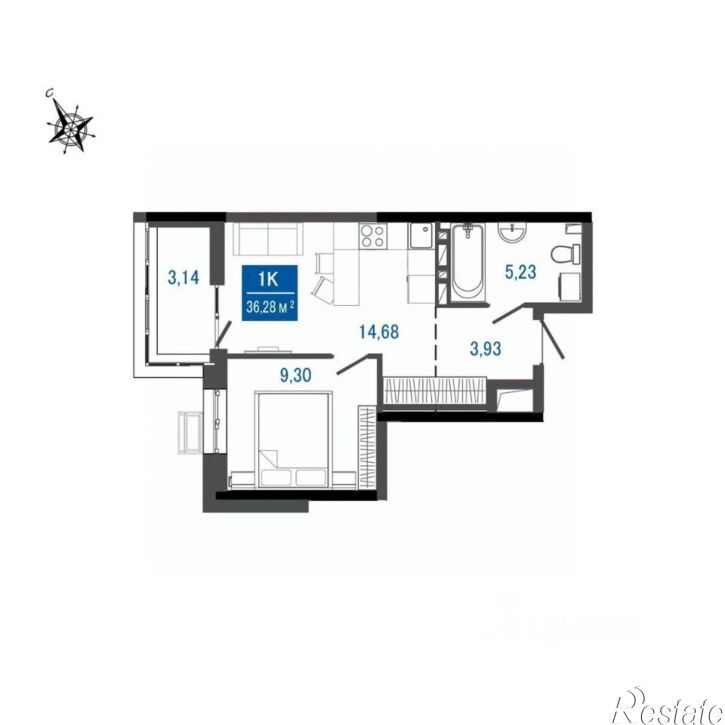 1-комн квартира в новом доме проспект Горького, 11,  д. 11