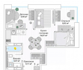 3-комн, 41 кв м, этаж 2/25 улица Нейбута, 137 с2