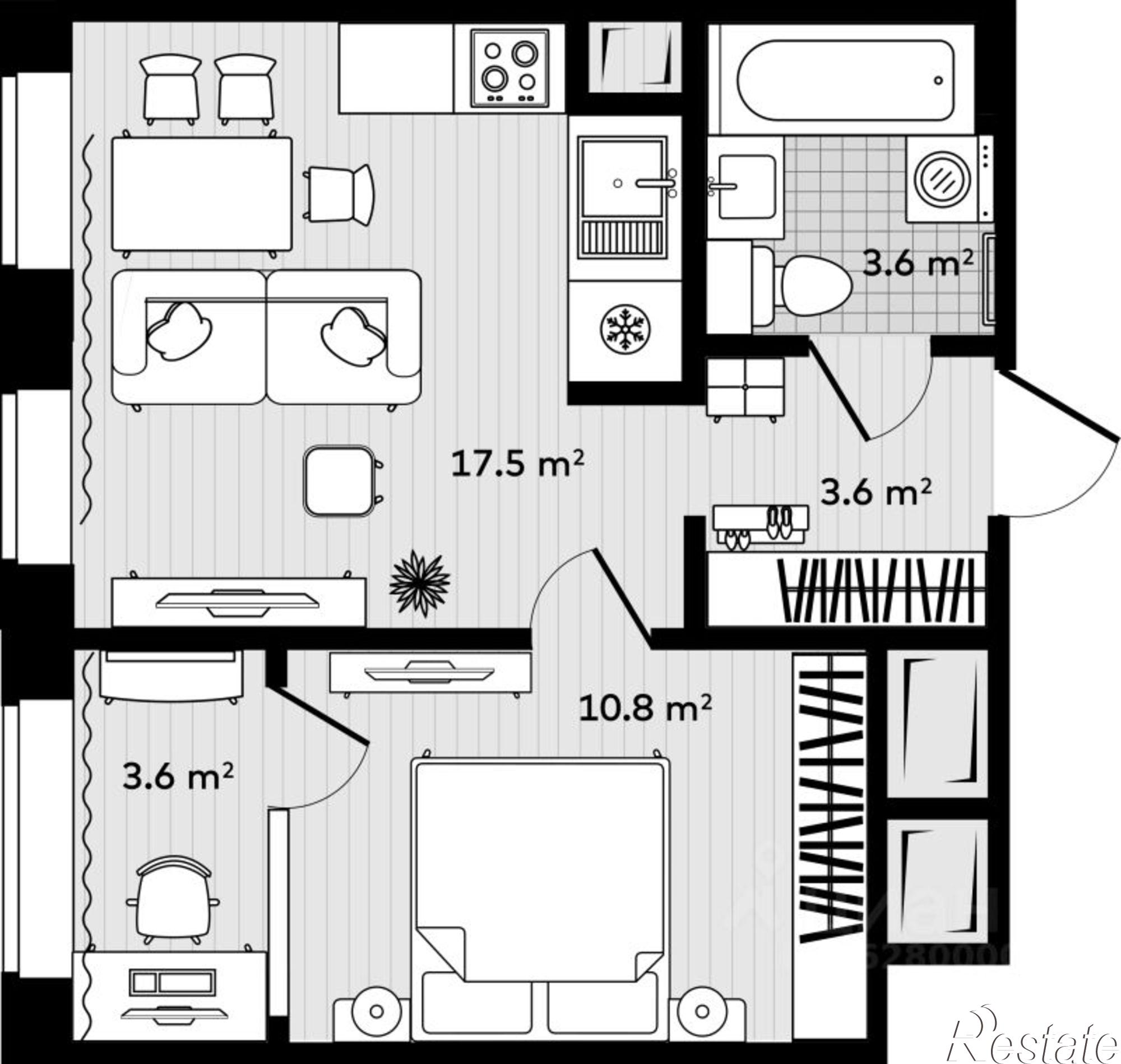 Купить квартиру за 5 712 590 рублей на улица Соснина, 1/1