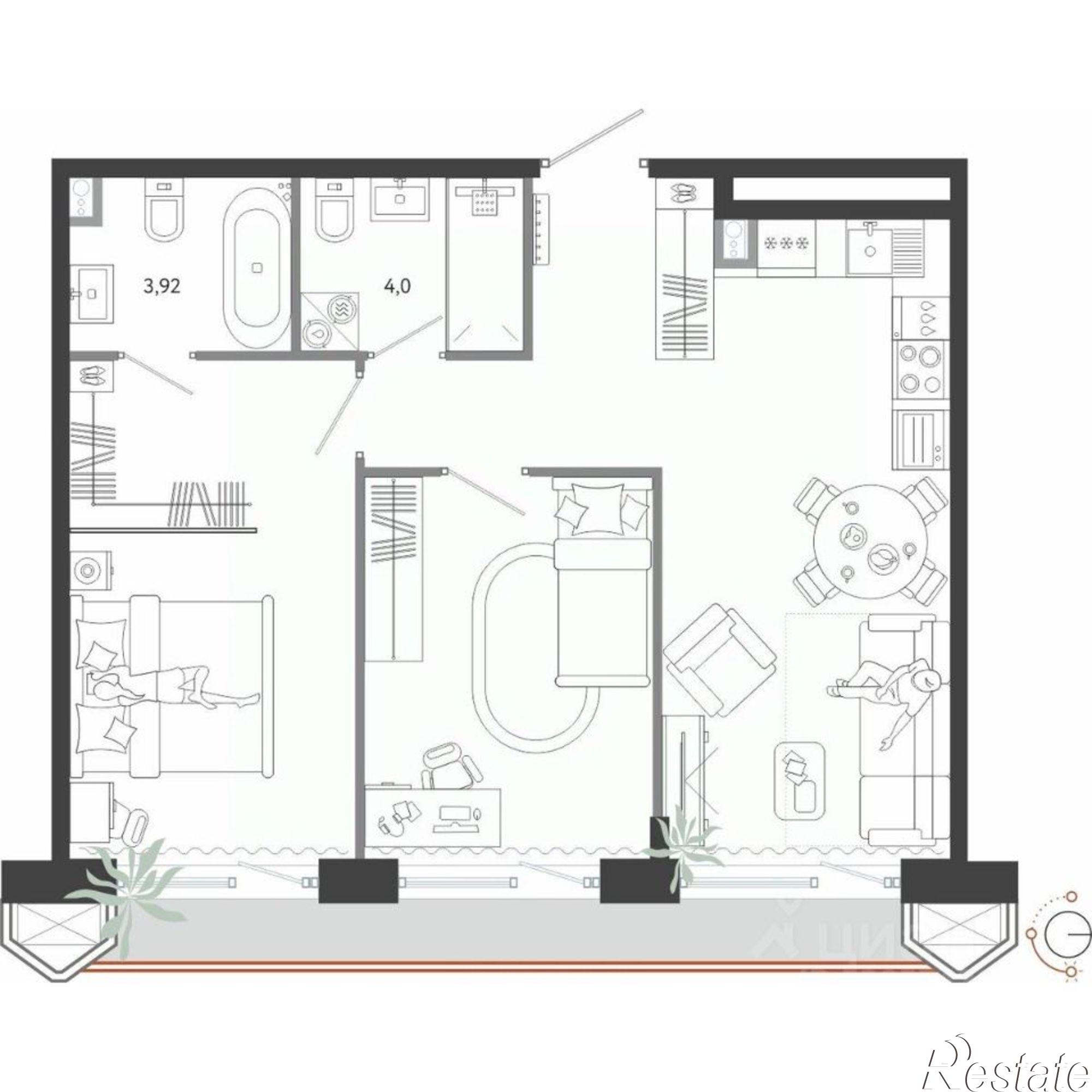 Купить квартиру за 15 320 400 рублей на Владивосток, Бархатная улица