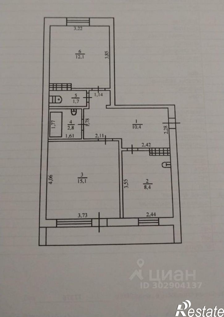 2-комн квартира ул Строительная, 15,  д. 15