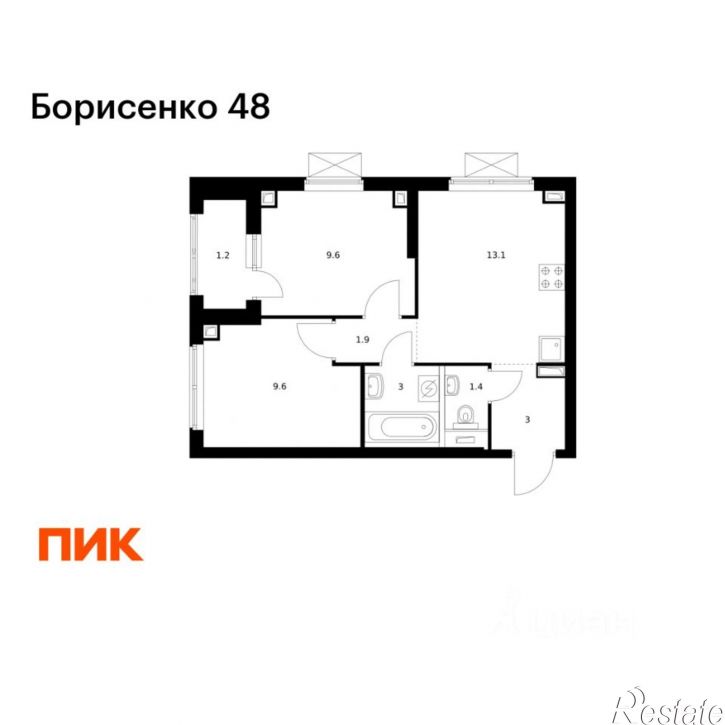 2-комн квартира в новом доме Владивосток, улица Борисенко, 48к4