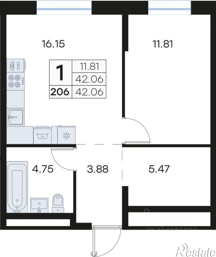 1-комн квартира в новом доме Владивосток, Катерная улица