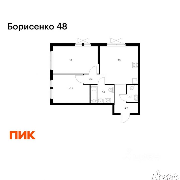 2-комн квартира в новом доме Владивосток, улица Борисенко, 48к2