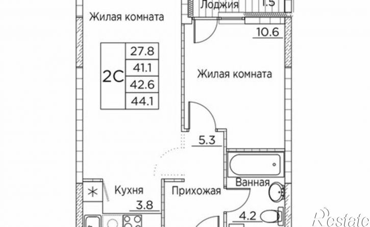 2-комн квартира в новом доме Владивосток, улица Расула Гамзатова, 7к3