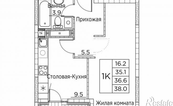 1-комн квартира в новом доме Владивосток, улица Расула Гамзатова, 7к3