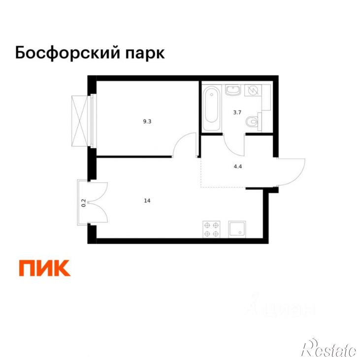 1-комн квартира в новом доме Владивосток
