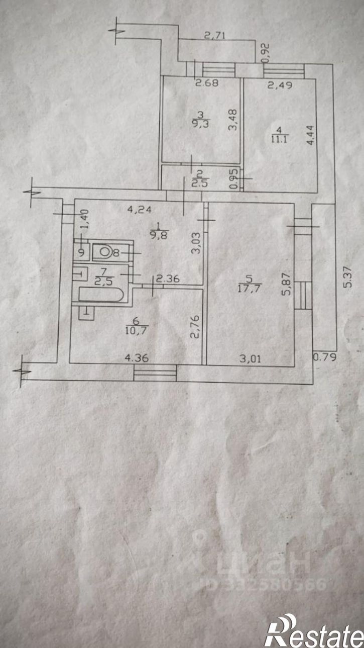 3-комн квартира ул Школьная, 2,  д. 2