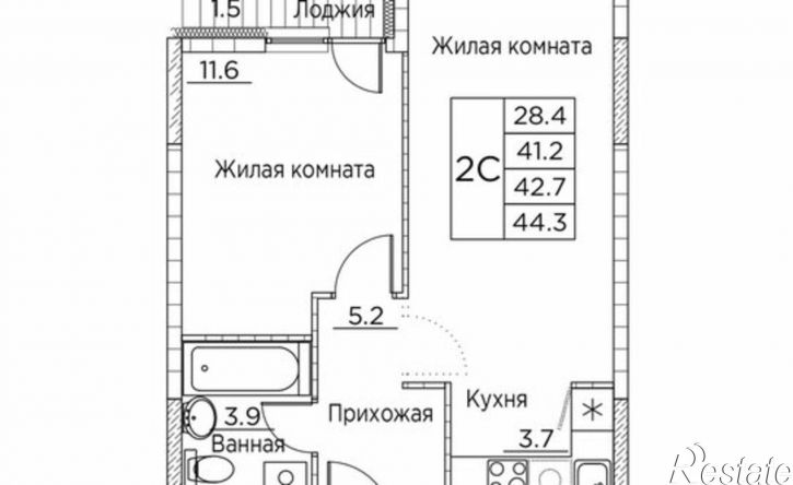 2-комн квартира в новом доме Владивосток, улица Расула Гамзатова, 7к3